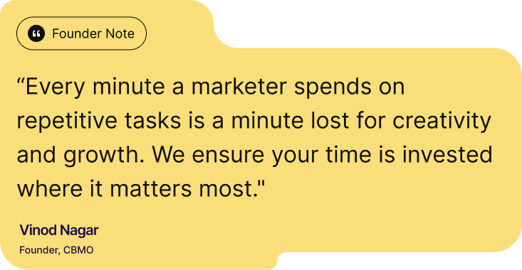 Vinod Nagar - Founder of CBMO